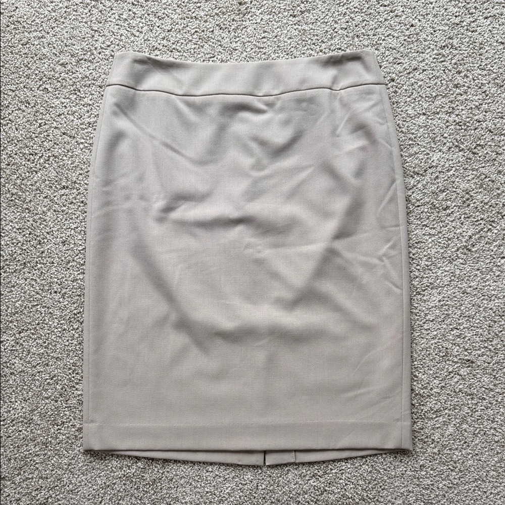 Calvin Klein Neutral Beige Pencil Skirt